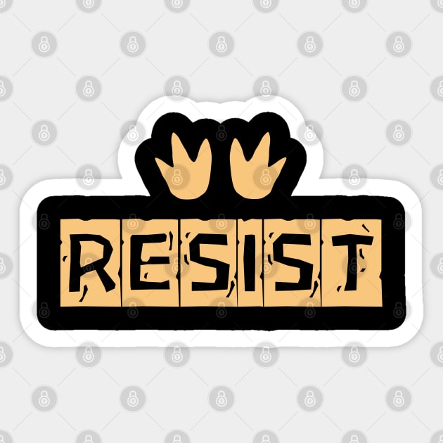 Resist-Penguin Sticker by Creatifly Graphic Tees